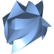 Hair Angular Swept Sideways Mittelblau