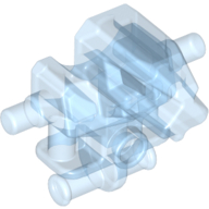 Torso/Head Mechanical, Exo-Force Robot with Marbled Pearl Light Gray Pattern Trans-Medium Blue