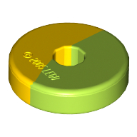 Projectile, Weapon Disc 2 × 2 with Marbled Yellow Pattern Lime