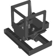Duplo Forklift Cabin with Dark Red Mudguards and Forklift Rails (Sumsy) Black
