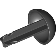 Duplo Cannon Ball 1/2 with Axle Connector Black