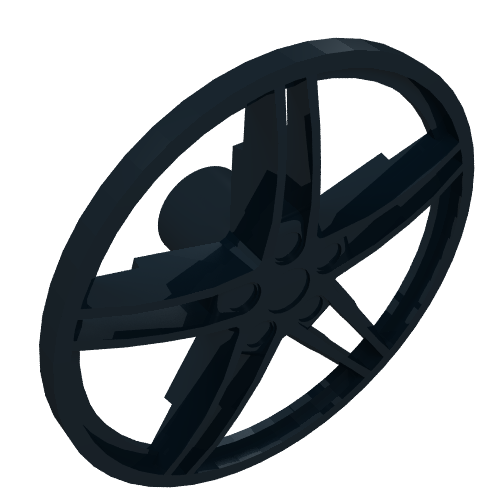 Wheel Cover 5 Spoke without Centre Stud - 35mm D. Schwarz