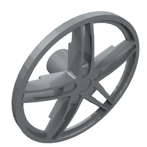 Wheel Cover 5 Spoke without Centre Stud - 35mm D. in Perlhellgrau