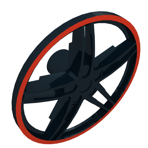 Wheel Cover 5 Spoke for Wheel 20 × 30 with Red Edge Print Black