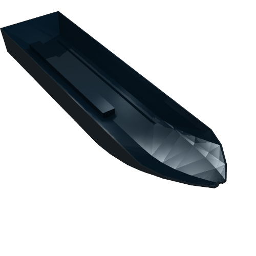 Bootsrumpf 51 × 12 × 6 in Schwarz