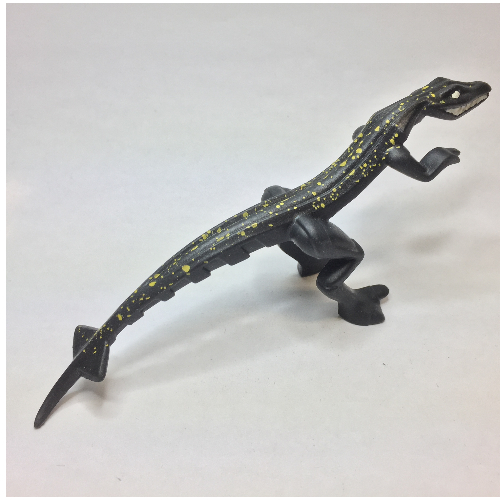 Animal, Dinosaur, Mutant Lizard with Yellow Specks on Back Schwarz