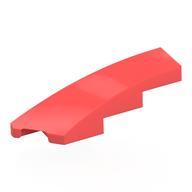Brick Wedged, Curved 1 × 4 with Stud Notch Left Coral