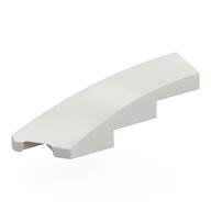 Brick Wedged, Curved 1 × 4 with Stud Notch Left White