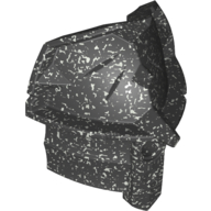 Large Figure Shoulder Cover, Armor, Spiky Speckle Black-Silver