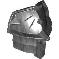 Large Figure Shoulder Cover, Armor, Spiky in Pearl Dark Gray