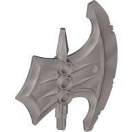 Large Figure Weapon Axe Head, Battleaxe Pearl Light Gray