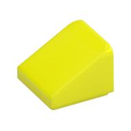 Brick Sloped 30° 1 × 1 × 2/3 (Cheese Slope) Leuchtgelb
