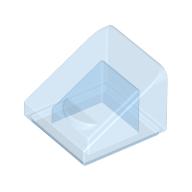 Brick Sloped 30° 1 × 1 × 2/3 (Cheese Slope) Trans-Medium Blue