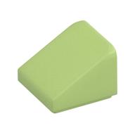 Brick Sloped 30° 1 × 1 × 2/3 (Cheese Slope) Yellowish Green