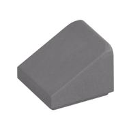 Brick Sloped 30° 1 × 1 × 2/3 (Cheese Slope) Flat Silver