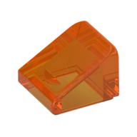 Brick Sloped 30° 1 × 1 × 2/3 (Cheese Slope) Trans-Orange