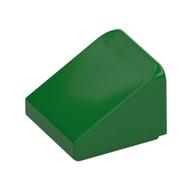 Brick Sloped 30° 1 × 1 × 2/3 (Cheese Slope) Green