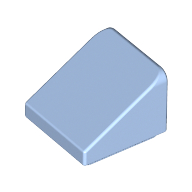 Brick Sloped 30° 1 × 1 × 2/3 (Cheese Slope) Bright Light Blue