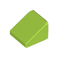 Brick Sloped 30° 1 × 1 × 2/3 (Cheese Slope) Limette