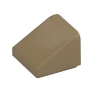 Brick Sloped 30° 1 × 1 × 2/3 (Cheese Slope) Dark Tan
