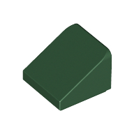 Brick Sloped 30° 1 × 1 × 2/3 (Cheese Slope) Dark Green