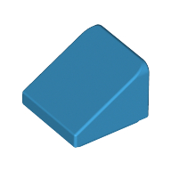 Brick Sloped 30° 1 × 1 × 2/3 (Cheese Slope) Dunkelazur