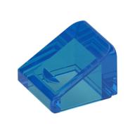 Brick Sloped 30° 1 × 1 × 2/3 (Cheese Slope) Trans-Dark Blue