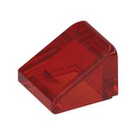 Brick Sloped 30° 1 × 1 × 2/3 (Cheese Slope) Transparent-Rot