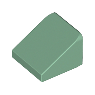 Brick Sloped 30° 1 × 1 × 2/3 (Cheese Slope) Sand Green