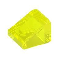 Brick Sloped 30° 1 × 1 × 2/3 (Cheese Slope) Transparent-Neongrün