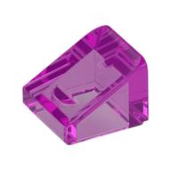 Brick Sloped 30° 1 × 1 × 2/3 (Cheese Slope) Trans-Dark Pink