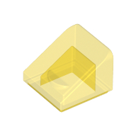 Brick Sloped 30° 1 × 1 × 2/3 (Cheese Slope) Trans-Yellow
