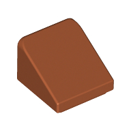 Brick Sloped 30° 1 × 1 × 2/3 (Cheese Slope) Dark Orange