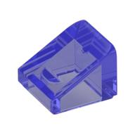 Brick Sloped 30° 1 × 1 × 2/3 (Cheese Slope) Trans-Purple