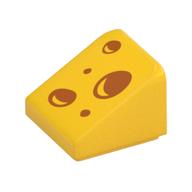 Brick Sloped 30° 1 × 1 × 2/3 (Cheese Slope) with Cheese Holes print