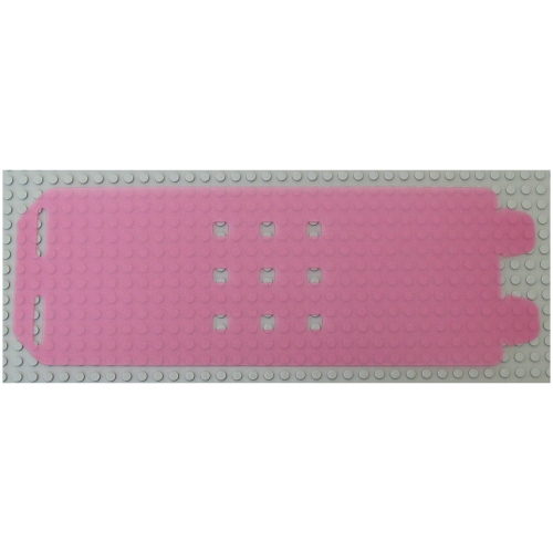 Clikits Rectangle 30 × 12 with 2 Slots & Tabs and 9 Holes (Pencil Holder Cylinder) Trans-Dark Pink