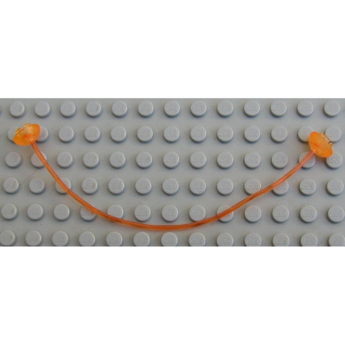 Clikits Cord, Jelly String, 110mm, Same Colored Caps Trans-Flame Yellowish Orange