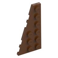 Wedge Plate 6 × 3 Left Reddish Brown