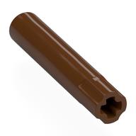 Technic Axle Connector 5L with One Side Frictionless Reddish Brown