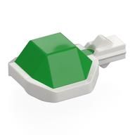 Projectile, Koopa Troopa Shell with Lever with Bright Green Top Pattern in White