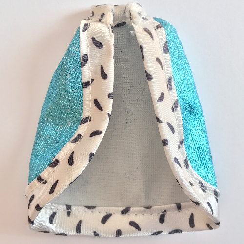Belville, Cloak for King with White and Black Satin Trim and Stiff Collar Sky Blue