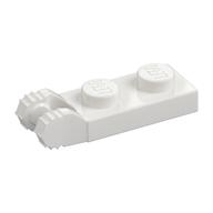 Hinge Plate 1 × 2 Locking with 2 Fingers On End, without Groove, 7 Teeth Weiß