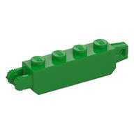 Hinge Brick 1 × 4 Locking with 1 Finger Vertical End and 2 Fingers Vertical End, 7 Teeth Hellgrün
