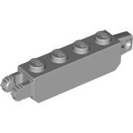 Hinge Brick 1 × 4 Locking with 1 Finger Vertical End and 2 Fingers Vertical End, 7 Teeth