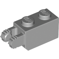 Hinge Brick 1 × 2 Locking with 2 Fingers Vertical End, 7 teeth Hellblaugrau
