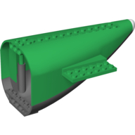 Aircraft Fuselage Curved Aft Section with Dark Bluish Gray Base in Green