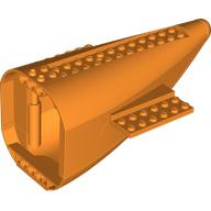 Aircraft Fuselage Curved Aft Section with Orange Base Weiß