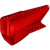 Aircraft Fuselage Curved Aft Section with Red Base Red