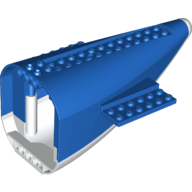 Aircraft Fuselage Curved Aft Section with White Base Blue