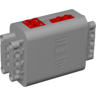 Battery Box, 9V, 4 × 11 × 7 with Red Switch [Complete Assembly] Light Bluish Gray